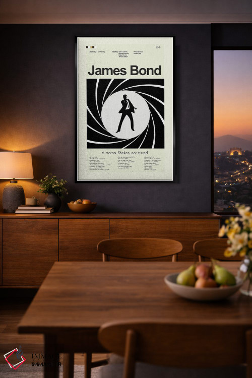 تابلو مینیمال جیمز باند اثر پرینتس اند گیگلز اثر ارین هیگرمن - D2B