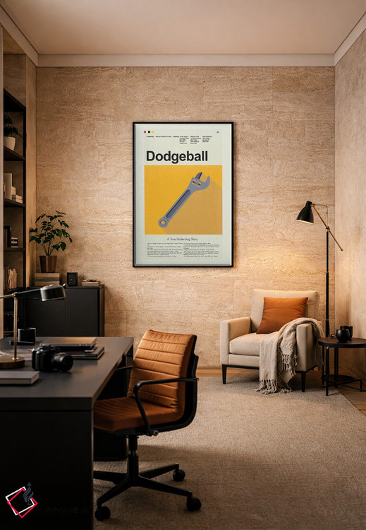 تابلو دکوراتیو دوج بال اثر پرینتس اند گیگلز اثر ارین هیگرمن - D5B