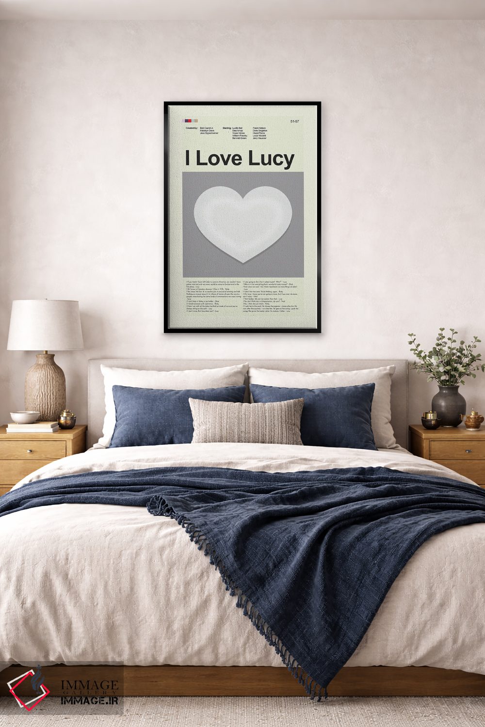 تابلو مینیمال من لوسی را دوست دارم اثر پرینتس اند گیگلز اثر ارین هیگرمن - D6B