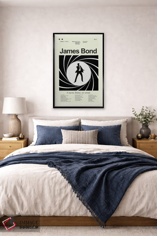 تابلو مینیمال جیمز باند اثر پرینتس اند گیگلز اثر ارین هیگرمن - D6B