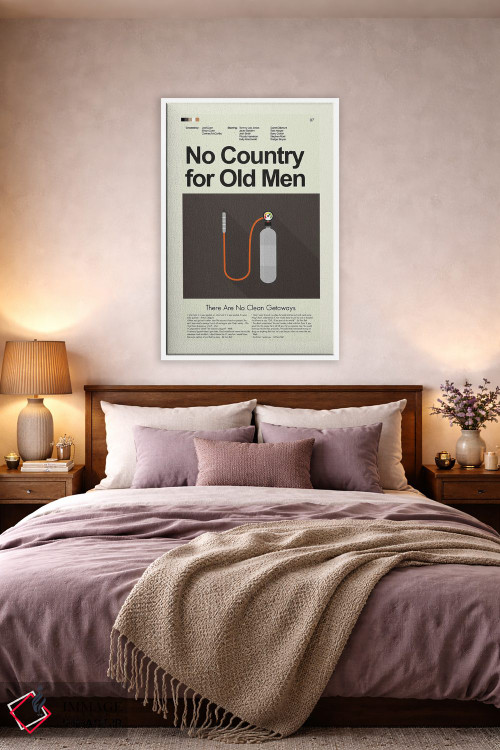 تابلو مینیمال سرزمین هیچ کس برای پیرمردها نیست اثر پرینتس اند گیگلز اثر ارین هیگرمن - D2W