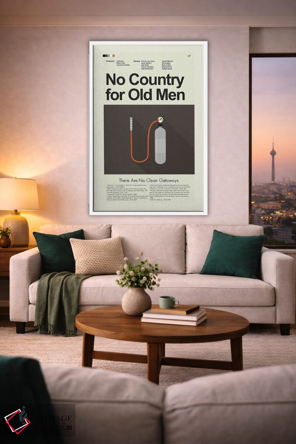 تابلو مینیمال سرزمین هیچ کس برای پیرمردها نیست اثر پرینتس اند گیگلز اثر ارین هیگرمن - D1W