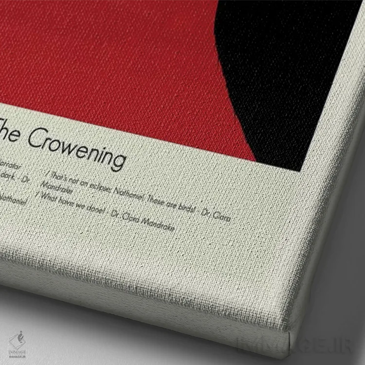 تابلو مینیمال کلاغ ها چشم دارند ۳ اثر پرینتس اند گیگلز اثر ارین هیگرمن - نمای نزدیک بافت بوم