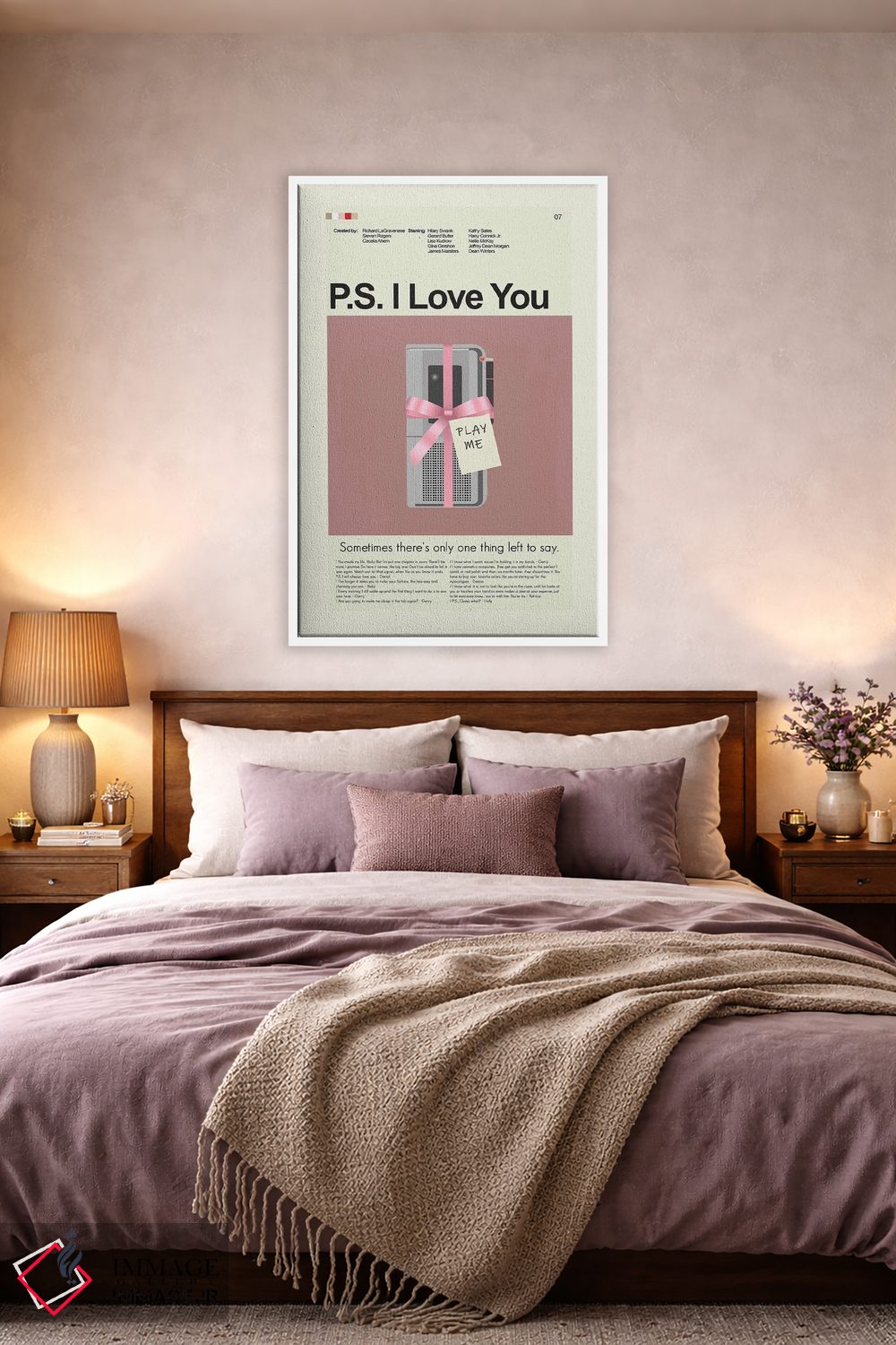 تابلو مینیمال پی اس: دوستت دارم اثر پرینتس اند گیگلز اثر ارین هیگرمن - D4W