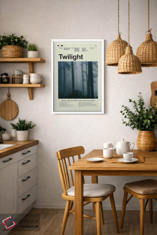 تابلو مینیمال گرگ و میش اثر پرینتس اند گیگلز اثر ارین هیگرمن - D3W