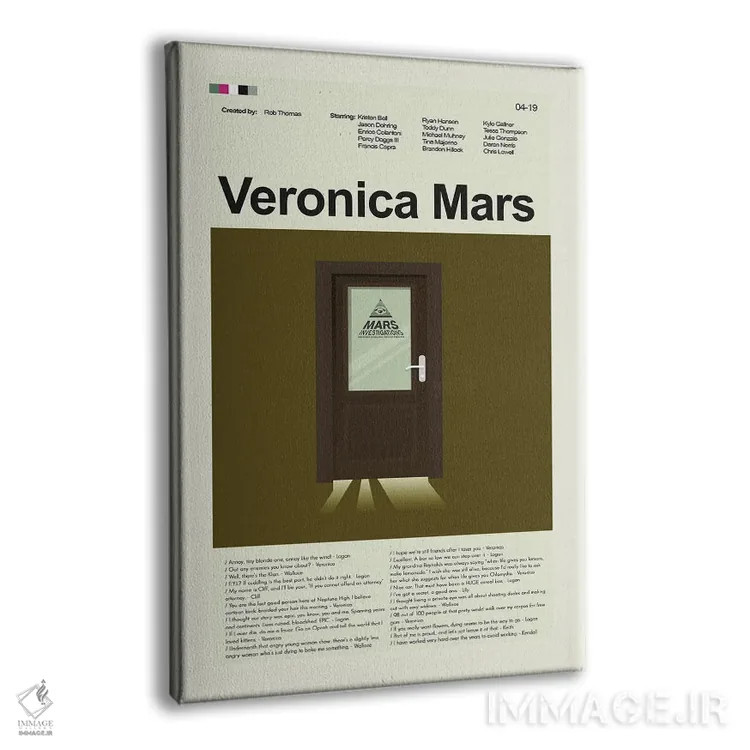 تابلو مینیمال ورونیکا مارس اثر پرینتس اند گیگلز اثر ارین هیگرمن - نمای پرسپکتیو محصول