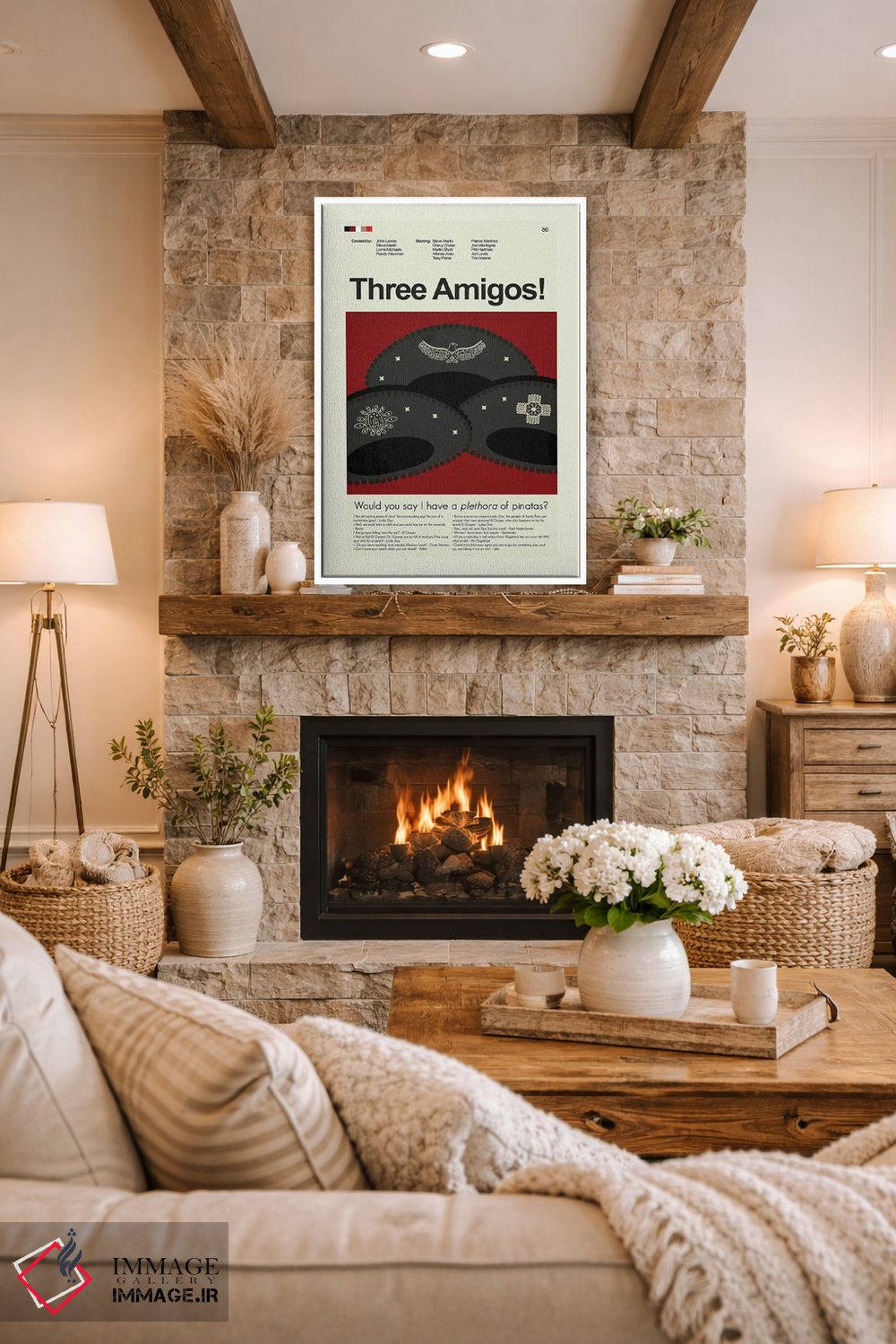 تابلو مینیمال سه دوست اثر پرینتس اند گیگلز اثر ارین هیگرمن - D1W