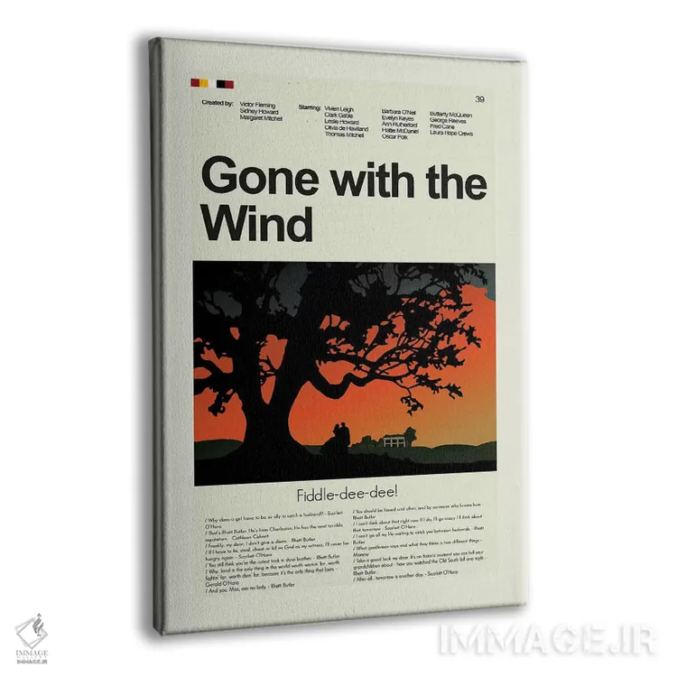 تابلو دکوراتیو بادگیر اثر پرینتس اند گیگلز اثر ارین هیگرمن - نمای پرسپکتیو محصول