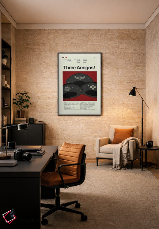 تابلو مینیمال سه دوست اثر پرینتس اند گیگلز اثر ارین هیگرمن - D6B