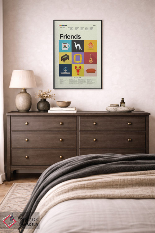 تابلو دکوراتیو دوستان اثر پرینتس اند گیگلز اثر ارین هیگرمن - D5B