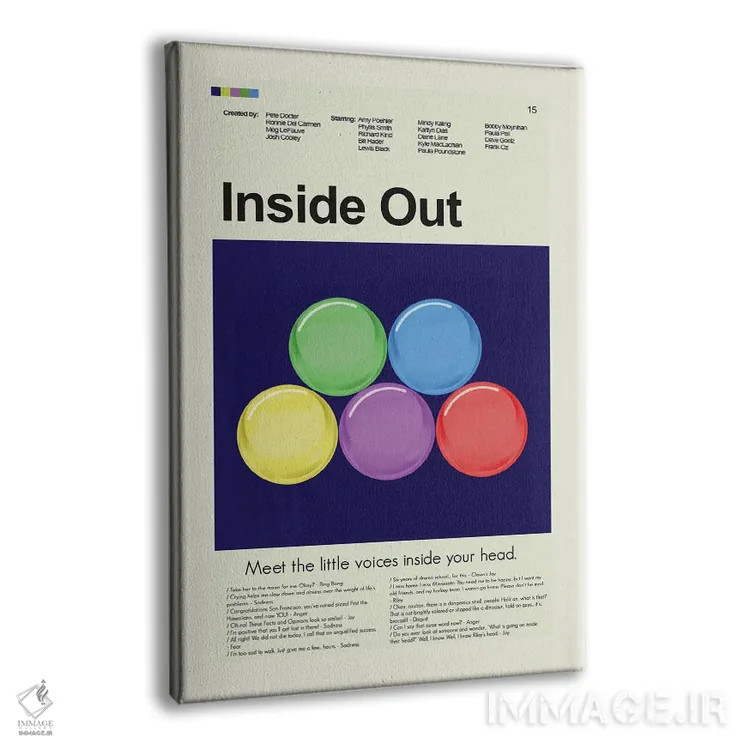 تابلو دکوراتیو درون بیرون اثر پرینتس اند گیگلز اثر ارین هیگرمن - نمای پرسپکتیو محصول