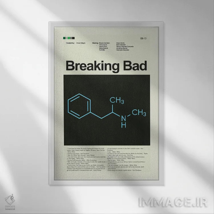 تابلو دکوراتیو شکست بد اثر پرینتس اند گیگلز اثر ارین هیگرمن - نمای قابدار سفید