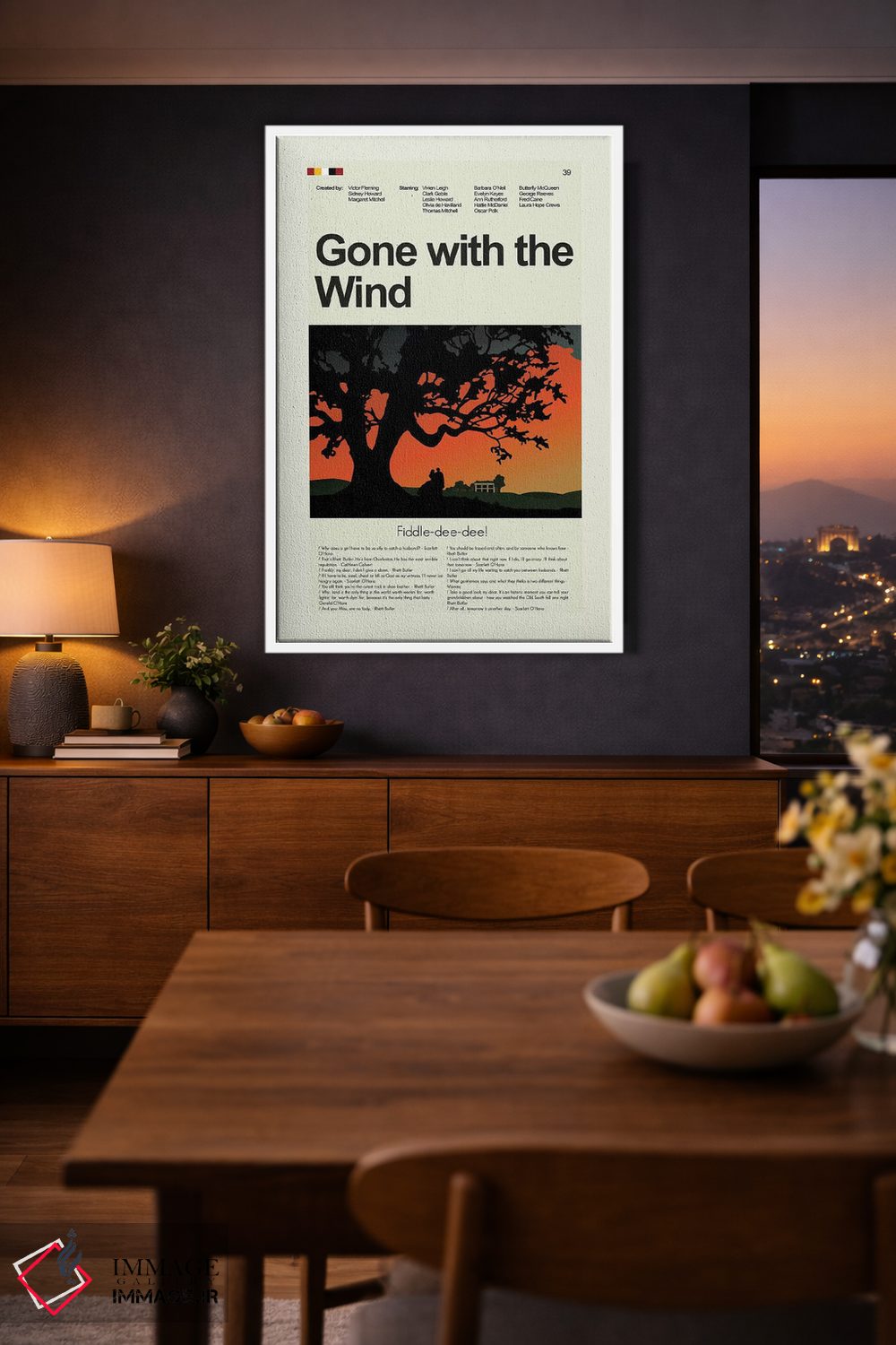 تابلو دکوراتیو بادگیر اثر پرینتس اند گیگلز اثر ارین هیگرمن - D3W