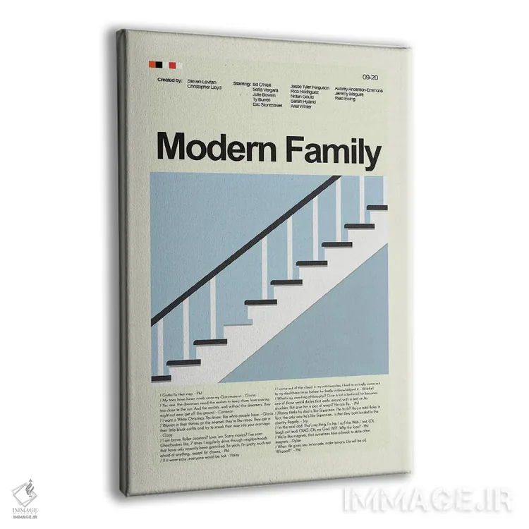 تابلو دکوراتیو خانواده مدرن اثر پرینتس اند گیگلز اثر ارین هیگرمن - نمای پرسپکتیو محصول