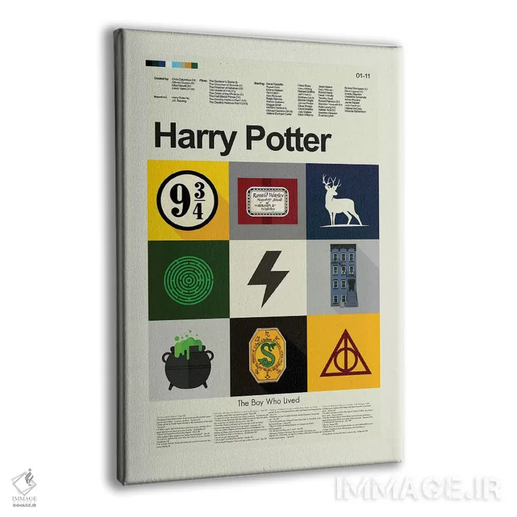 تابلو دکوراتیو هری پاتر اثر پرینتس اند گیگلز اثر ارین هیگرمن - نمای پرسپکتیو محصول