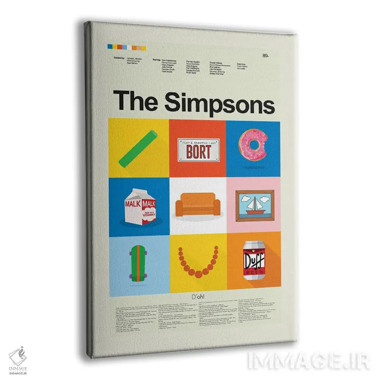 تابلو دکوراتیو سیمپسون ها اثر پرینتس اند گیگلز اثر ارین هیگرمن - نمای پرسپکتیو محصول