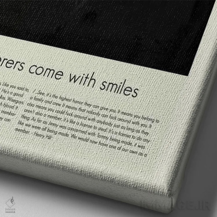 تابلو دکوراتیو خوب ها اثر پرینتس اند گیگلز اثر ارین هیگرمن - نمای نزدیک بافت بوم