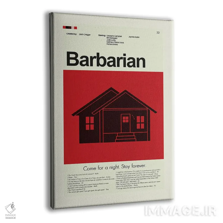 تابلو مینیمال بربر اثر پرینتس اند گیگلز اثر ارین هیگرمن - نمای پرسپکتیو محصول