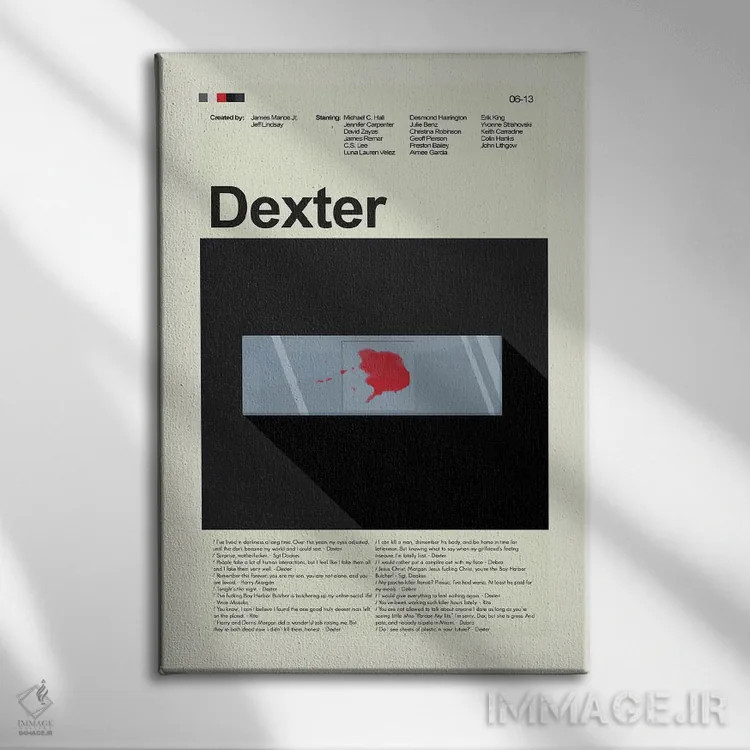 تابلو دکوراتیو دکستر اثر پرینتس اند گیگلز اثر ارین هیگرمن - نمای روبهرو روی دیوار