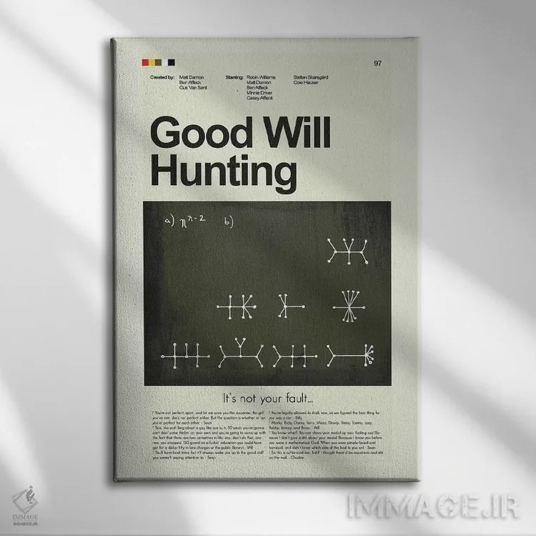 تابلو دکوراتیو استعدادیابی خوب اثر پرینتس اند گیگلز اثر ارین هیگرمن - نمای روبهرو روی دیوار