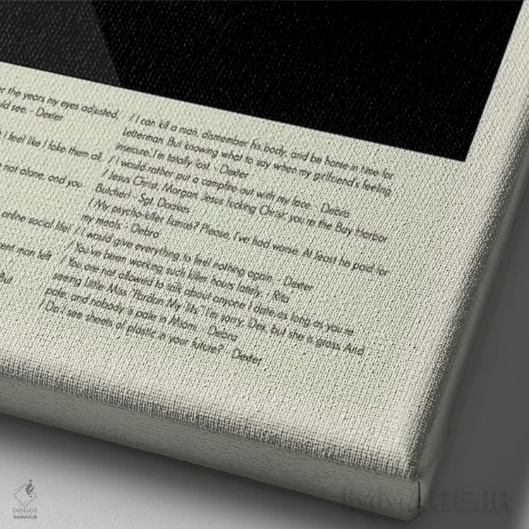 تابلو دکوراتیو دکستر اثر پرینتس اند گیگلز اثر ارین هیگرمن - نمای نزدیک بافت بوم