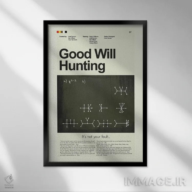 تابلو دکوراتیو استعدادیابی خوب اثر پرینتس اند گیگلز اثر ارین هیگرمن - نمای قابدار مشکی