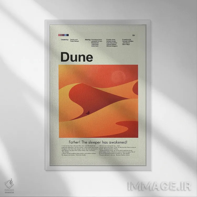 تابلو دکوراتیو شنزار اثر پرینتس اند گیگلز اثر ارین هیگرمن - نمای قابدار سفید