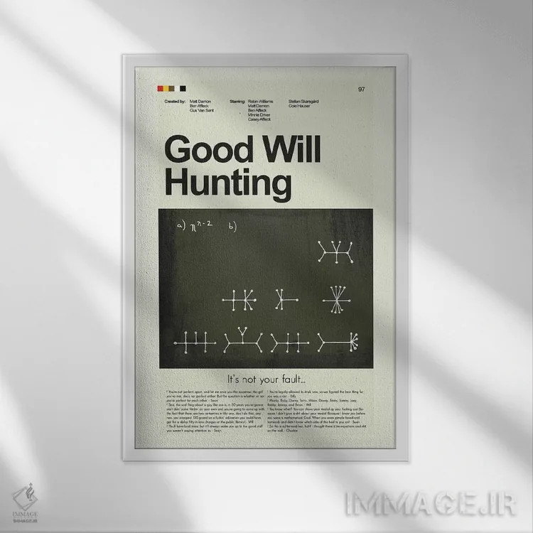 تابلو دکوراتیو استعدادیابی خوب اثر پرینتس اند گیگلز اثر ارین هیگرمن - نمای قابدار سفید