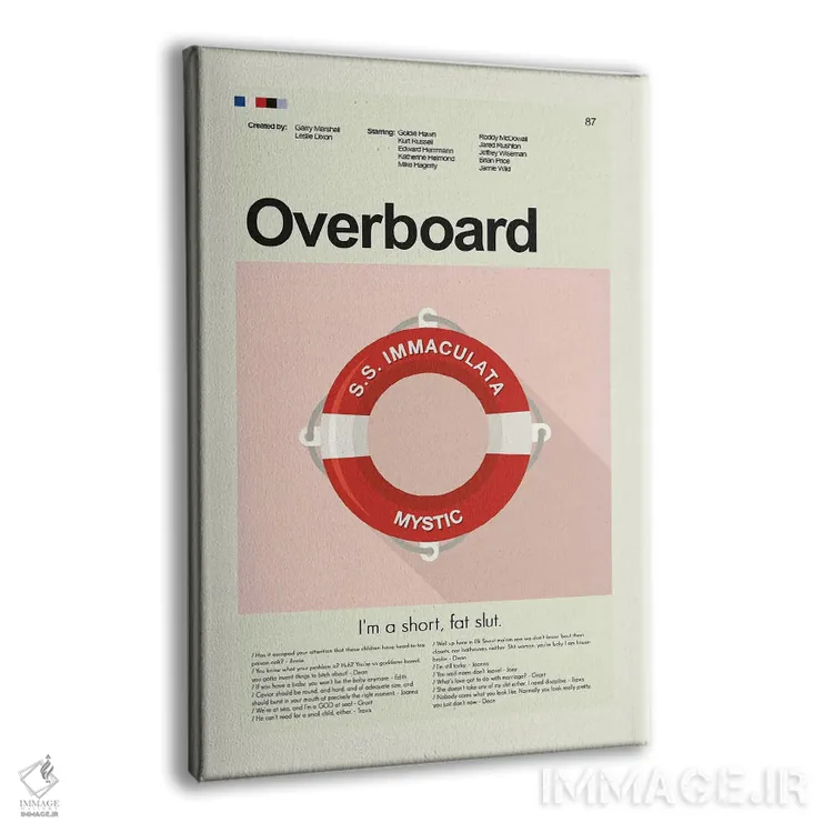 تابلو دکوراتیو سقوط از کشتی اثر پرینتس اند گیگلز اثر ارین هیگرمن - نمای پرسپکتیو محصول