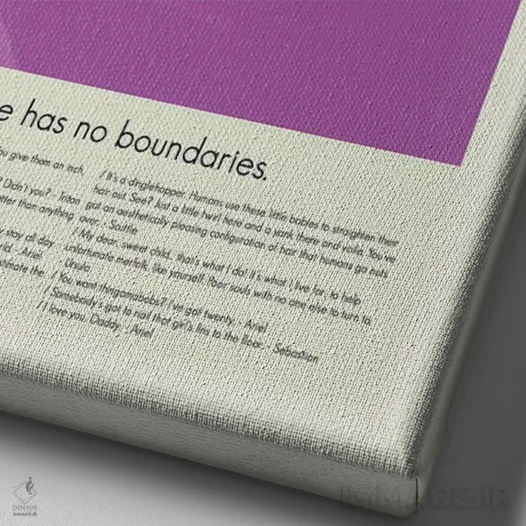 تابلو دکوراتیو پری دریایی کوچک اثر پرینتس اند گیگلز اثر ارین هیگرمن - نمای نزدیک بافت بوم