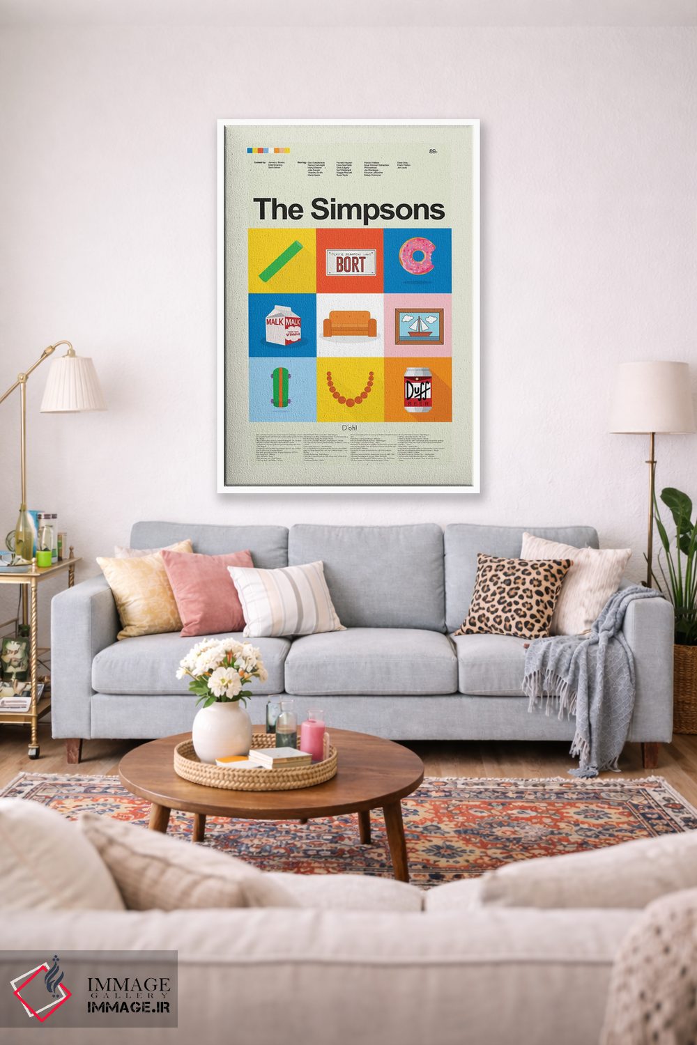 تابلو دکوراتیو سیمپسون ها اثر پرینتس اند گیگلز اثر ارین هیگرمن - D1W