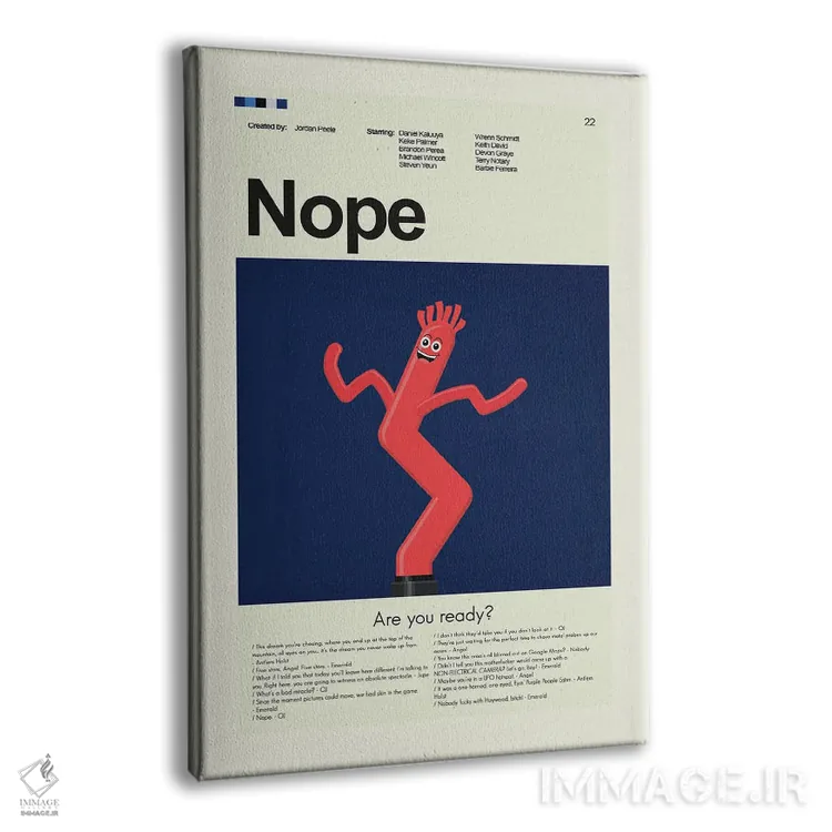 تابلو مینیمال نه اثر پرینتس اند گیگلز اثر ارین هیگرمن - نمای پرسپکتیو محصول