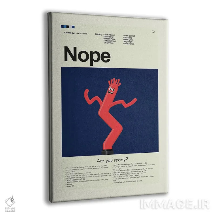 تابلو مینیمال نه اثر پرینتس اند گیگلز اثر ارین هیگرمن - نمای پرسپکتیو محصول