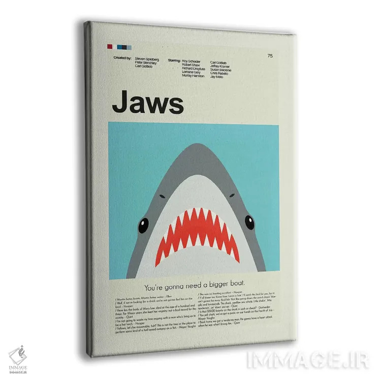 تابلو دکوراتیو آرواره ها اثر پرینتس اند گیگلز اثر ارین هیگرمن - نمای پرسپکتیو محصول