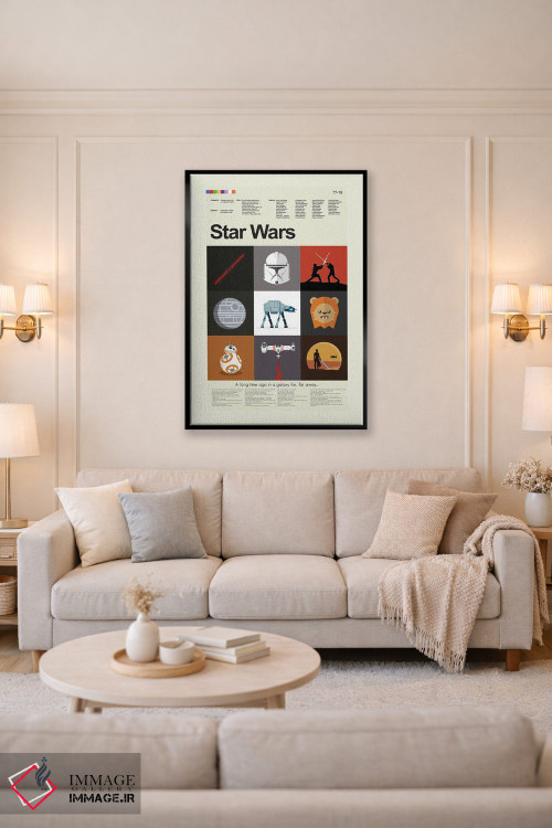 تابلو مینیمال جنگ ستارگان قسمت های ۱ تا ۹ اثر پرینتس اند گیگلز اثر ارین هیگرمن - D4B
