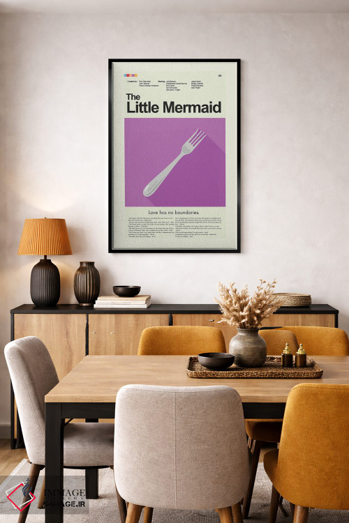 تابلو دکوراتیو پری دریایی کوچک اثر پرینتس اند گیگلز اثر ارین هیگرمن - D6B