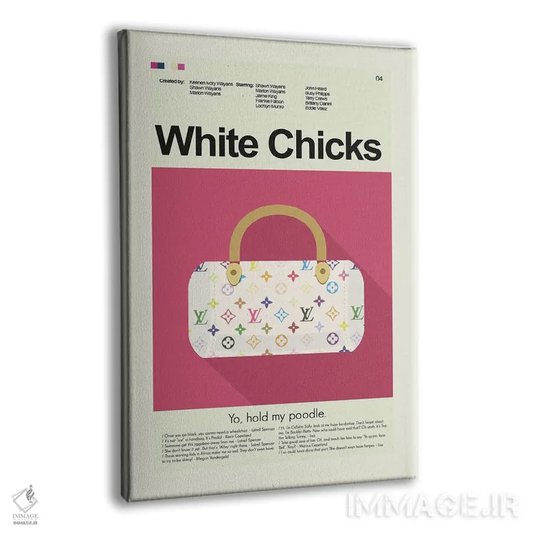 تابلو مینیمال دختران سفیدپوست اثر پرینتس اند گیگلز اثر ارین هیگرمن - نمای پرسپکتیو محصول