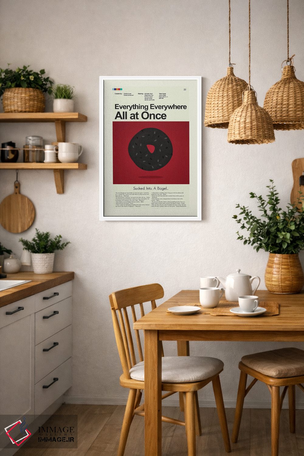 تابلو مینیمال همه چیز همه جا هم زمان اثر پرینتس اند گیگلز اثر ارین هیگرمن - D3W