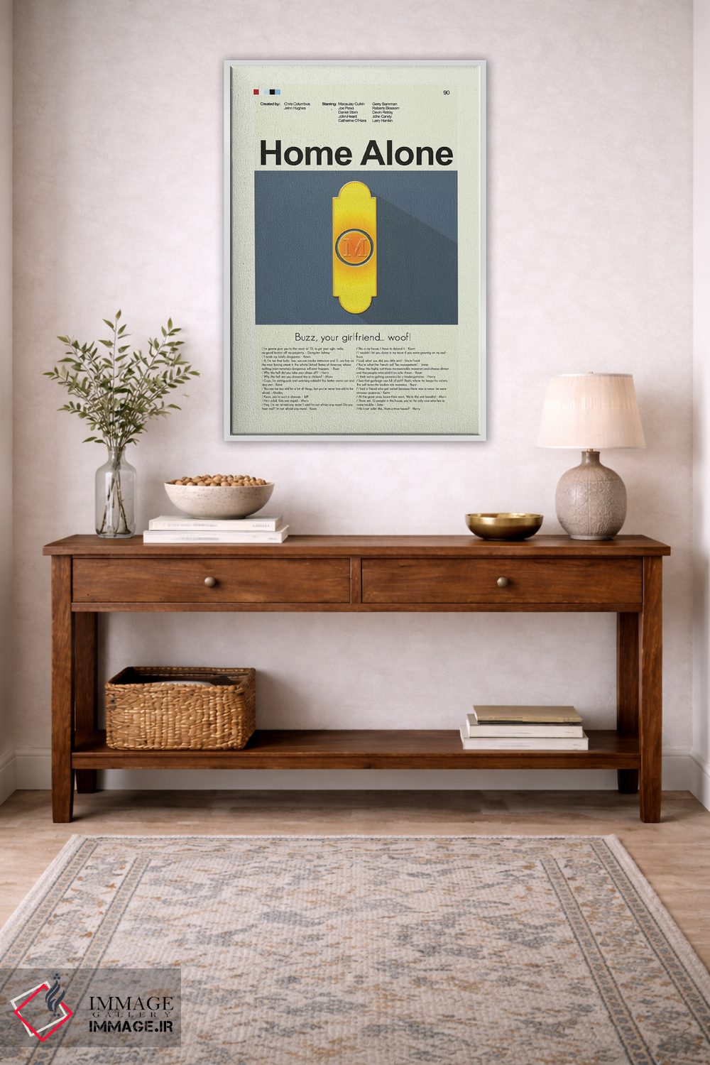 تابلو دکوراتیو تنها در خانه اثر پرینتس اند گیگلز اثر ارین هیگرمن - D3W