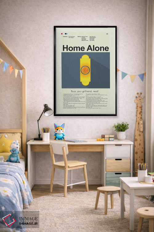 تابلو دکوراتیو تنها در خانه اثر پرینتس اند گیگلز اثر ارین هیگرمن - D2B