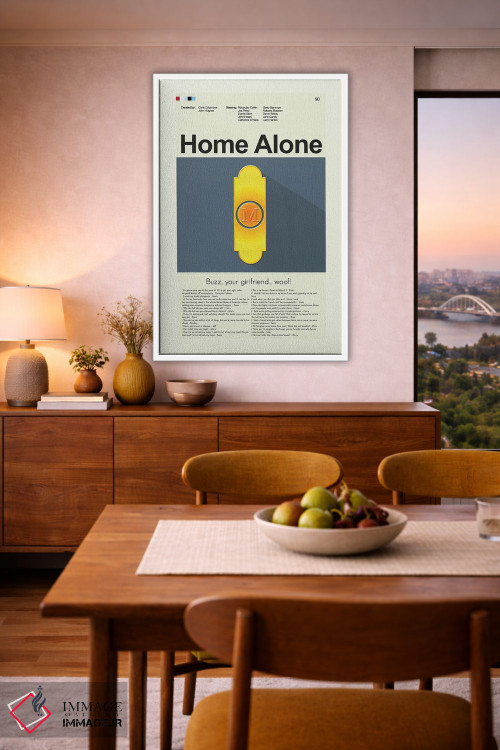 تابلو دکوراتیو تنها در خانه اثر پرینتس اند گیگلز اثر ارین هیگرمن - D6W