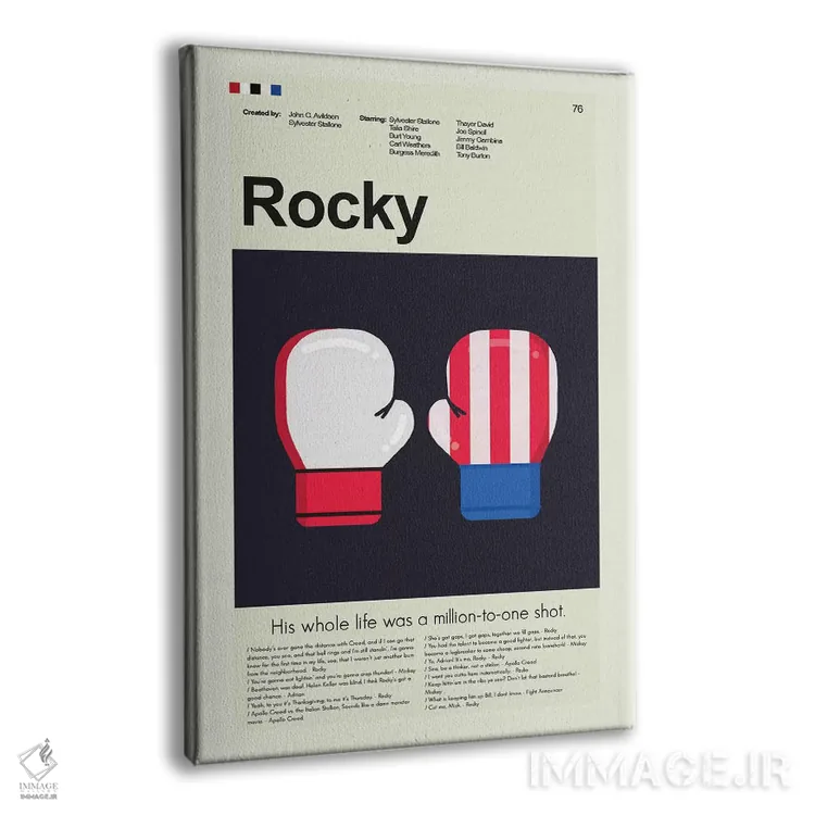 تابلو دکوراتیو راکی اثر پرینتس اند گیگلز اثر ارین هیگرمن - نمای پرسپکتیو محصول