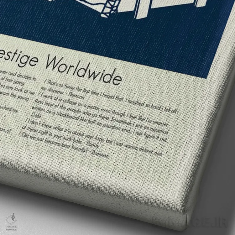 تابلو دکوراتیو برادران ناتنی اثر پرینتس اند گیگلز اثر ارین هیگرمن - نمای نزدیک بافت بوم