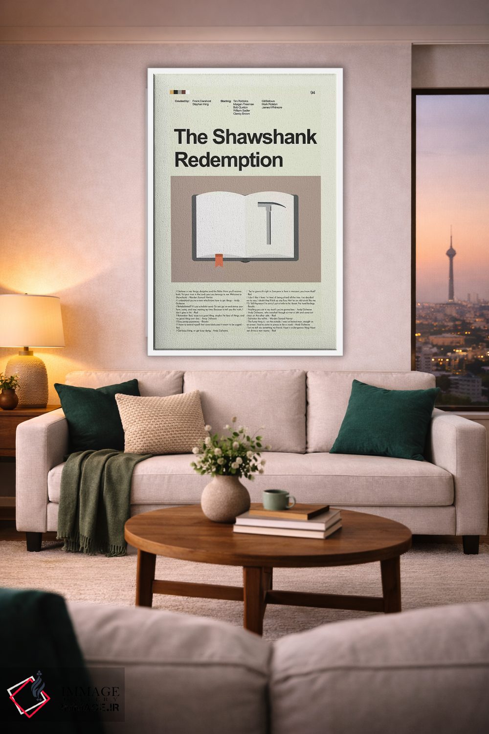 تابلو دکوراتیو رستگاری در شاوشنک اثر پرینتس اند گیگلز اثر ارین هیگرمن - D1W