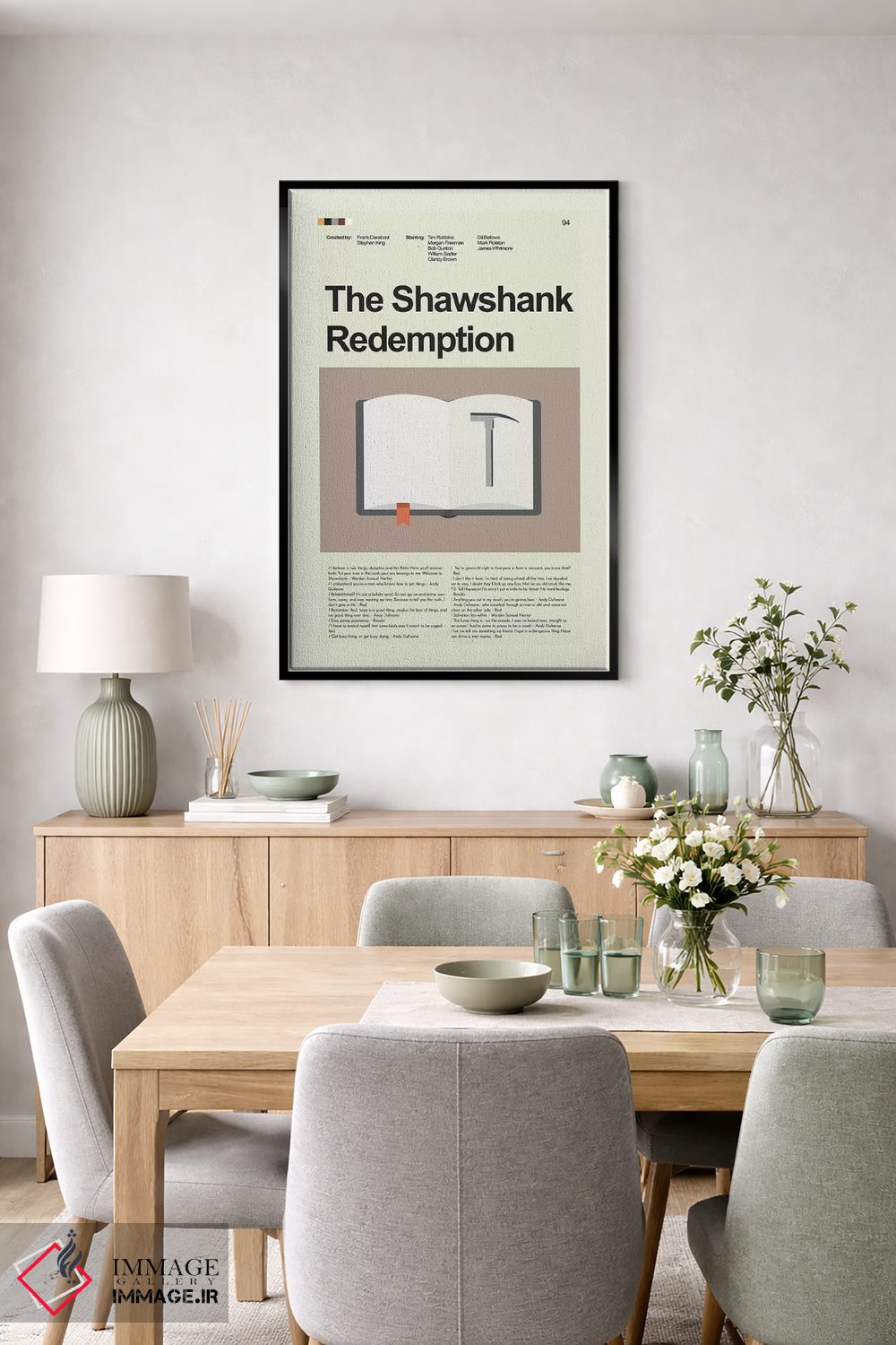 تابلو دکوراتیو رستگاری در شاوشنک اثر پرینتس اند گیگلز اثر ارین هیگرمن - D6B