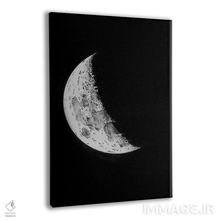 تابلو دکوراتیو مراحل ماه II اثر پتنت پرینت استور - نمای پرسپکتیو محصول