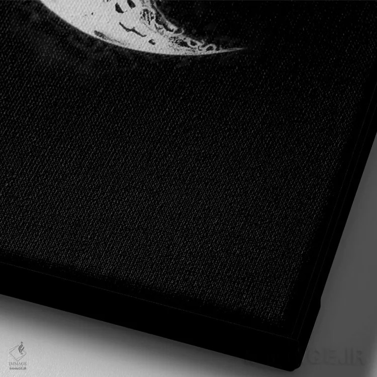 تابلو دکوراتیو مراحل ماه I اثر پتنت پرینت استور - نمای نزدیک بافت بوم