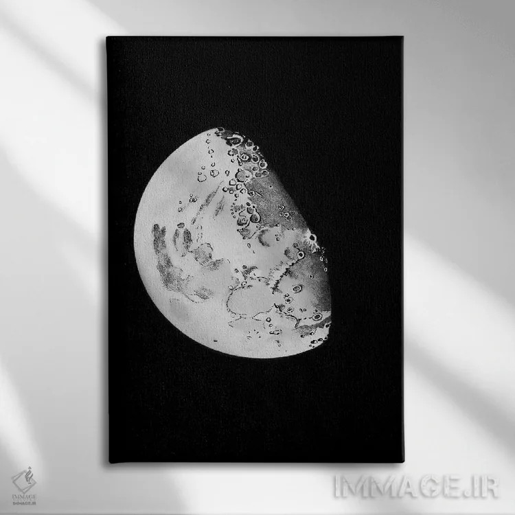 تابلو دکوراتیو مراحل ماه IV اثر پتنت پرینت استور - نمای روبهرو روی دیوار