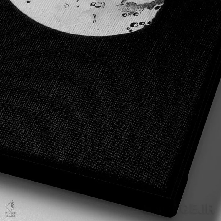 تابلو دکوراتیو مراحل ماه IV اثر پتنت پرینت استور - نمای نزدیک بافت بوم