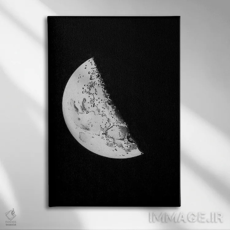 تابلو دکوراتیو مراحل ماه III اثر پتنت پرینت استور - نمای روبهرو روی دیوار